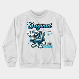 Original Selfie Machine - Vintage Polaroid Mascot Crewneck Sweatshirt